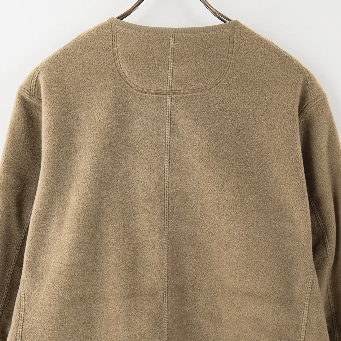 DANTON [ダントン] ノーカラーフリースカーディガン [JD-8939] KHAKI