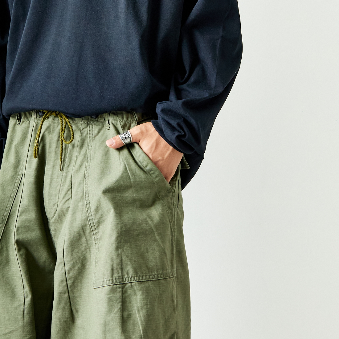 Needles [ニードルズ] ファティーグ ヒザデルパンツ [PU246]｜ジーンズ 