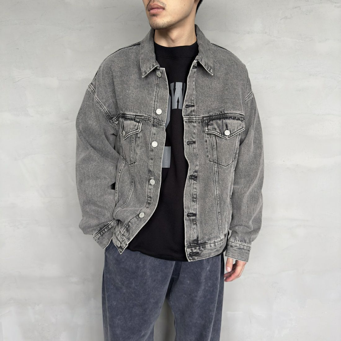 ACID BLK&&モデル身長：168cm 着用サイズ：L&&