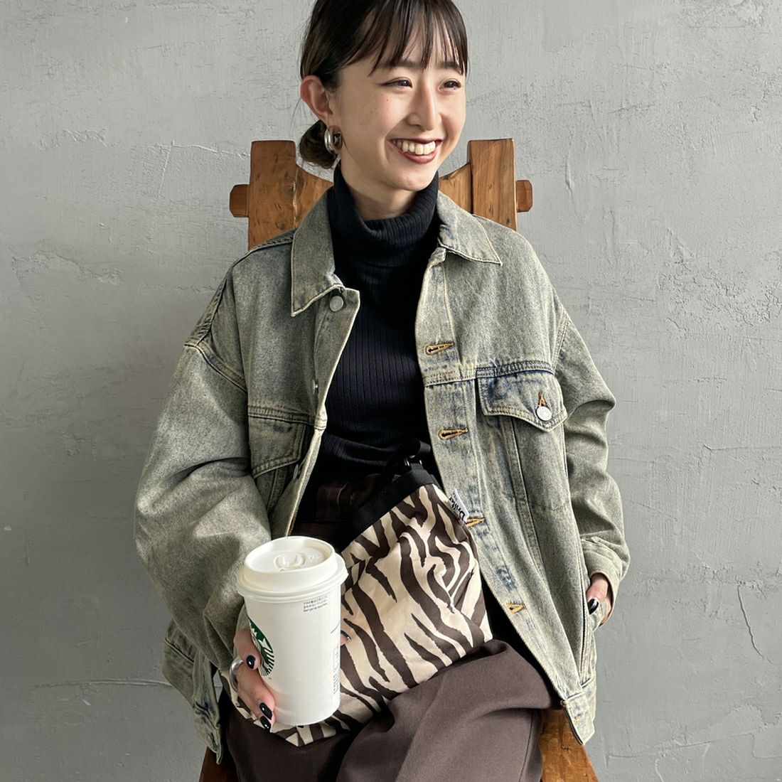 新品  JEANS フェイドトラッカー　デニムジャケット Noir Fabrik [ヌワールファブリック] デニムトラッカージャケット [NF