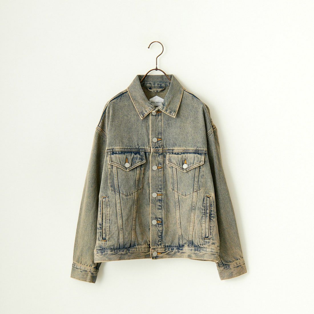 Noir Fabrik [ヌワールファブリック] デニムトラッカージャケット [NF-243-064] T.ACID BLU &&モデル身長：167cm 着用サイズ：XS&&