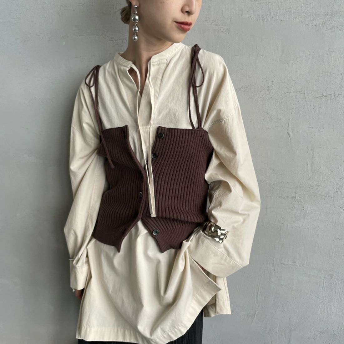 28 BROWN&&モデル身長：150cm 着用サイズ：F&&
