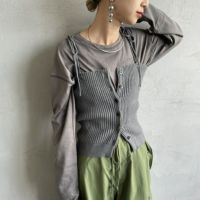 07 GRAY&&モデル身長：150cm 着用サイズ：F&&