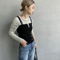 09 BLACK&&モデル身長：150cm 着用サイズ：F&&