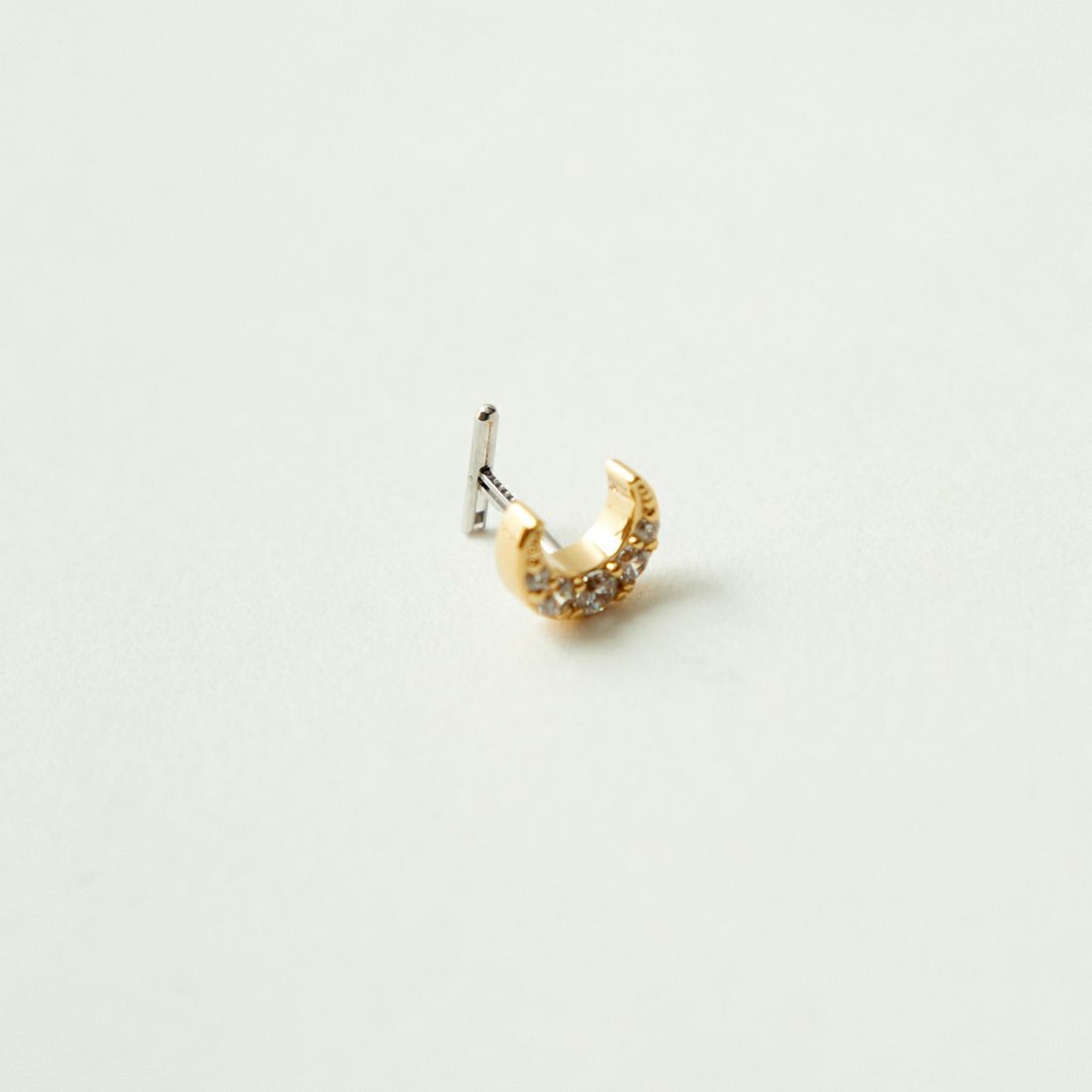 Baqless [バックレス] オネストリー ルナゴールドピアス [CZ-LU-WH-YG] GOLD