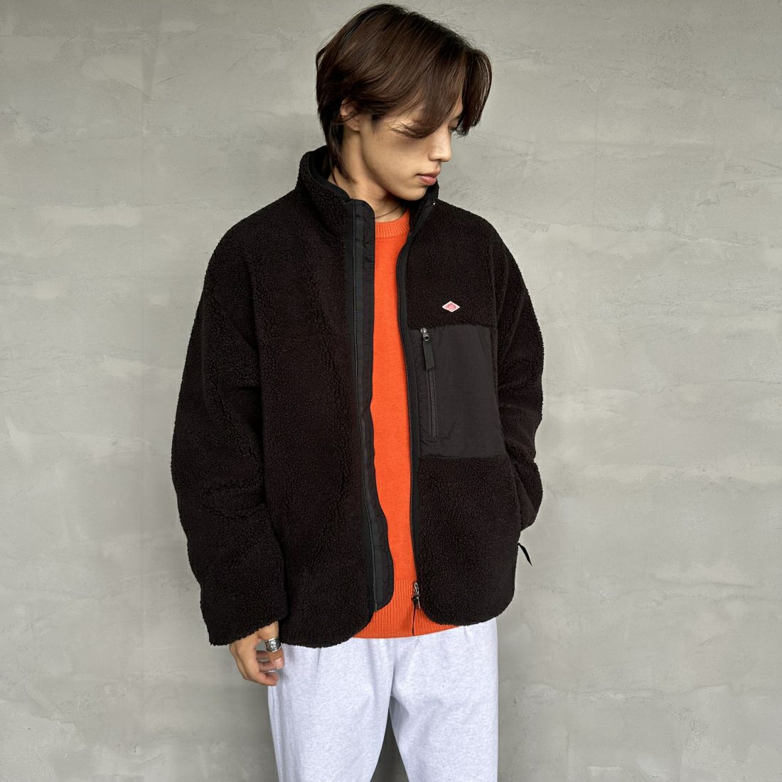 BLACK&&モデル身長：179cm 着用サイズ：L&&