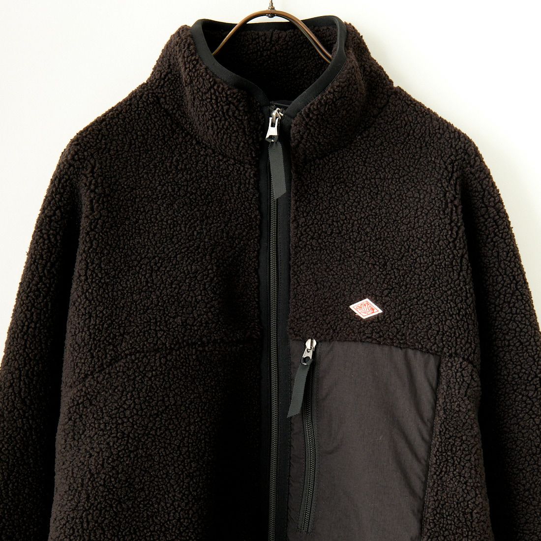 DANTON [ダントン] スタンドカラーボアジャケット [DT-A0195LBA] BLACK