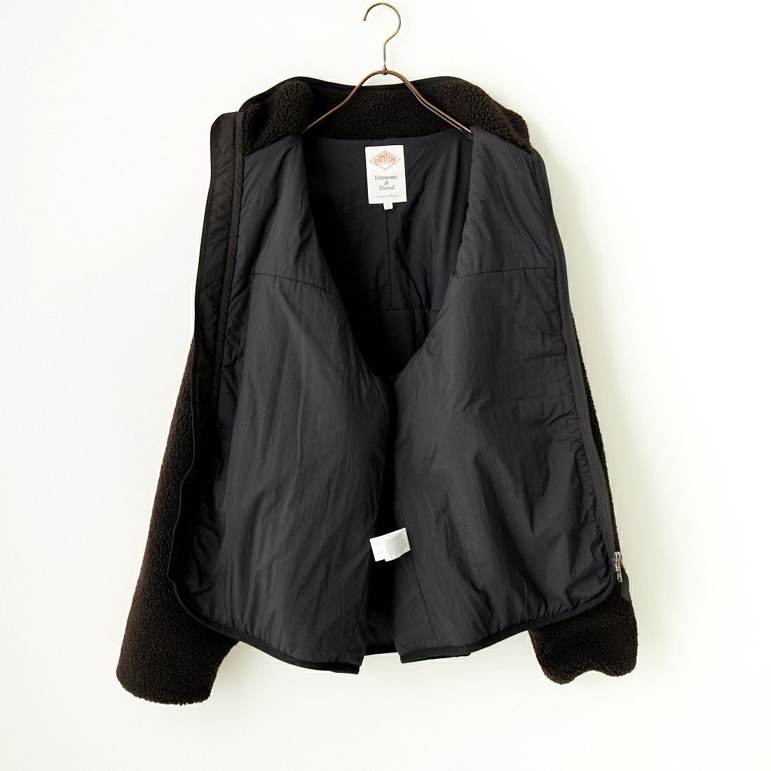 DANTON [ダントン] スタンドカラーボアジャケット [DT-A0195LBA] BLACK