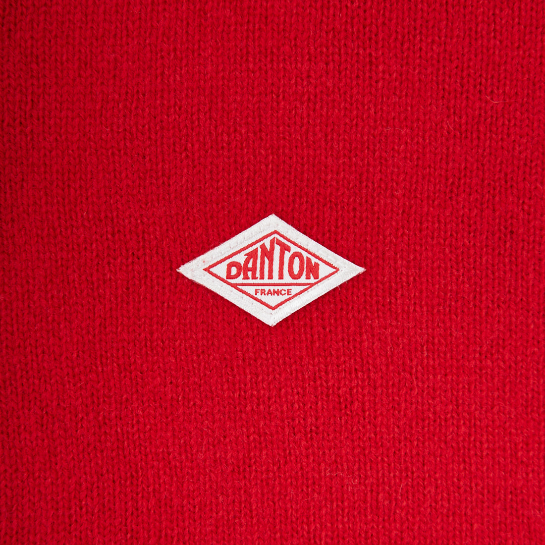 DANTON [ダントン] ラムウール クルーネックカーディガン [DT-D0031LMW] RED