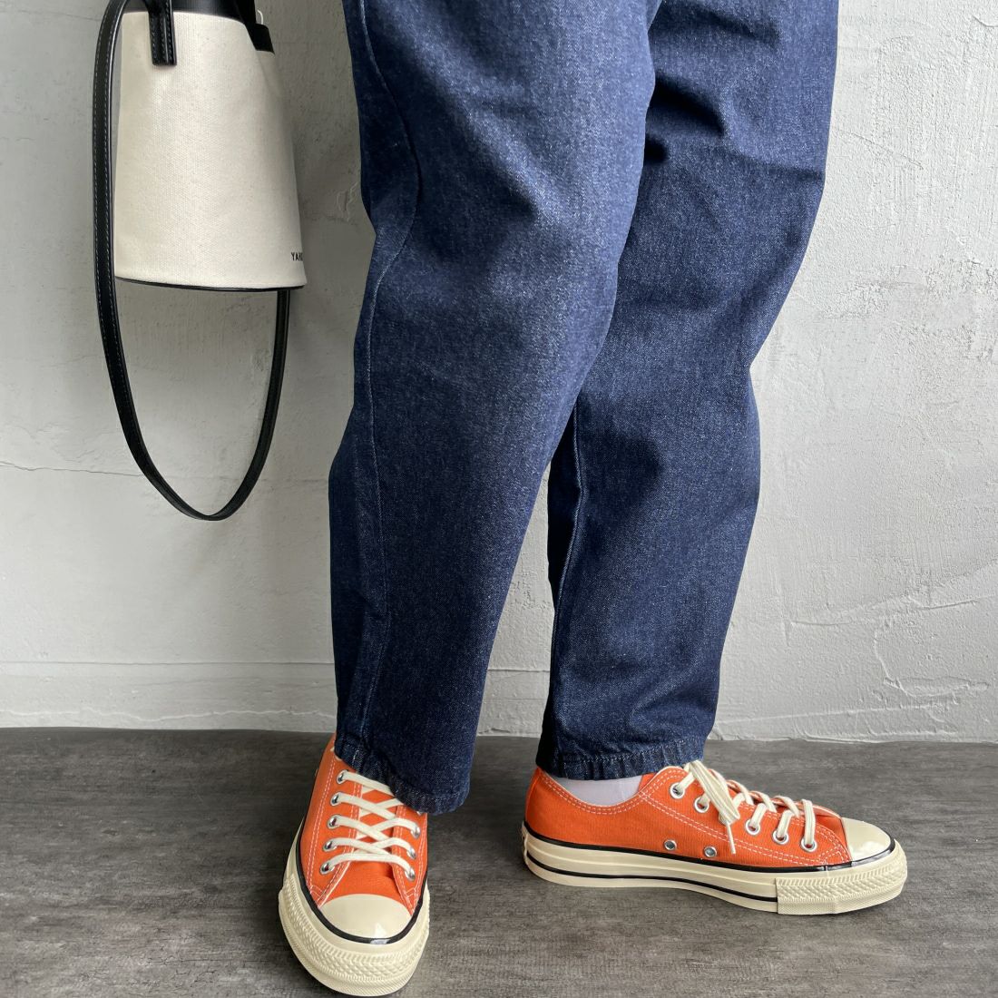 DANTON [ダントン] デニムイージーパンツ [JD-2540DDM] INDIGO &&モデル身長：156cm 着用サイズ：36&&