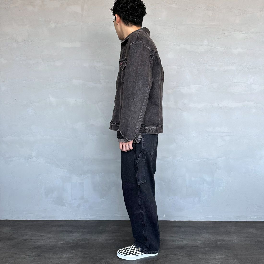 LEVI'S [リーバイス] トラッカージャケット [72334-05] 84 BLOW AW&&モデル身長：168cm 着用サイズ：M&&