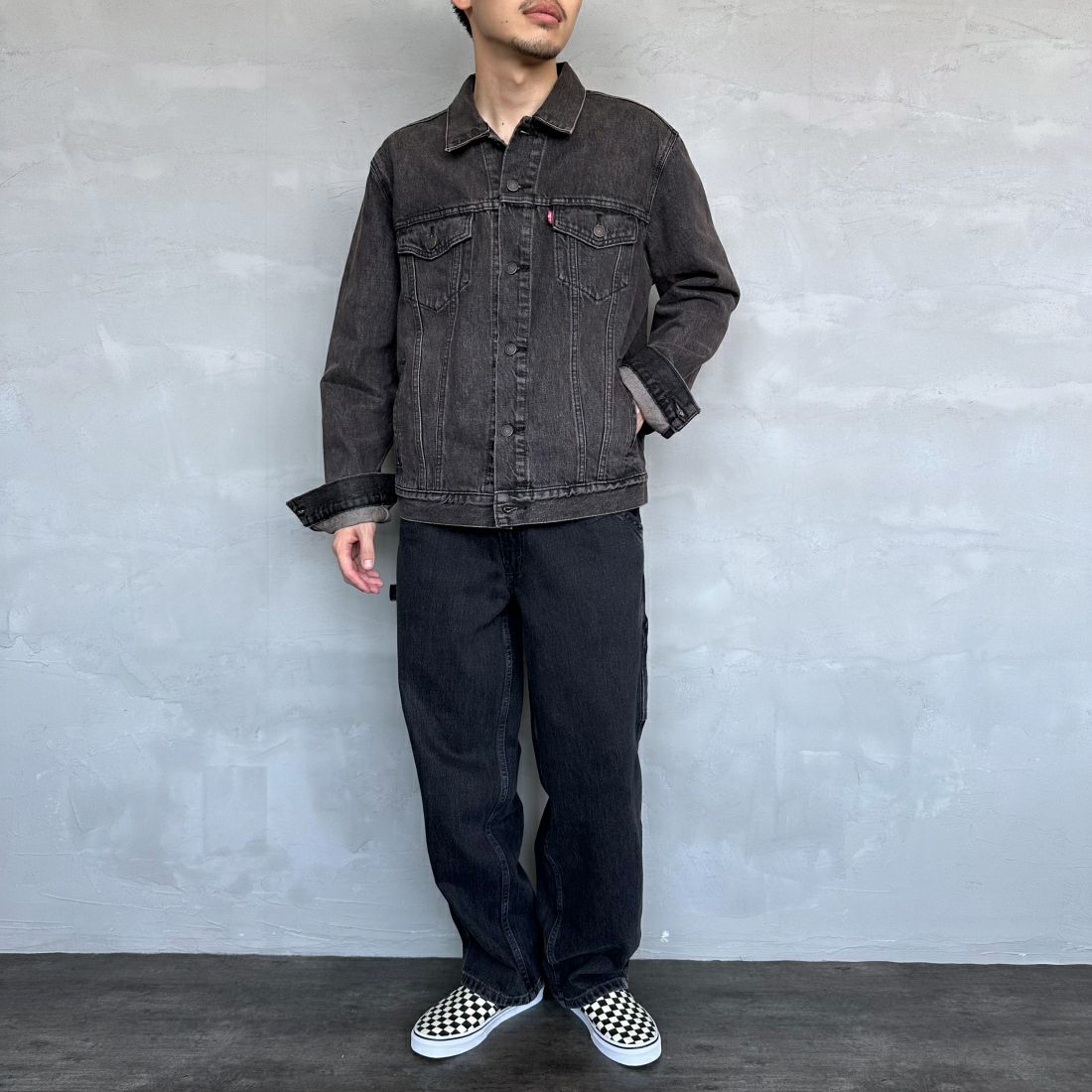 LEVI'S [リーバイス] トラッカージャケット [72334-05] 84 BLOW AW&&モデル身長：168cm 着用サイズ：M&&