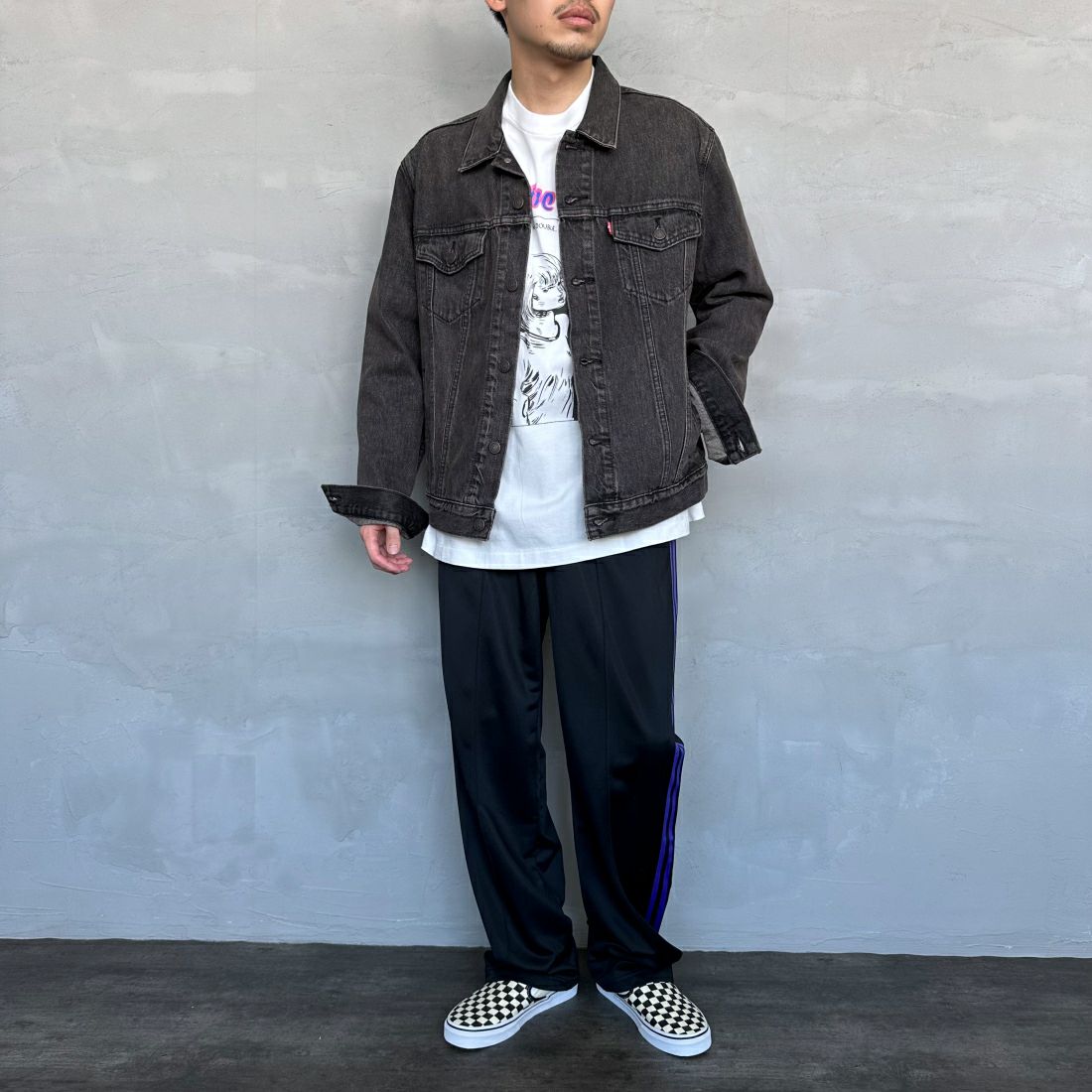 LEVI'S [リーバイス] トラッカージャケット [72334-05] 84 BLOW AW&&モデル身長：168cm 着用サイズ：M&&