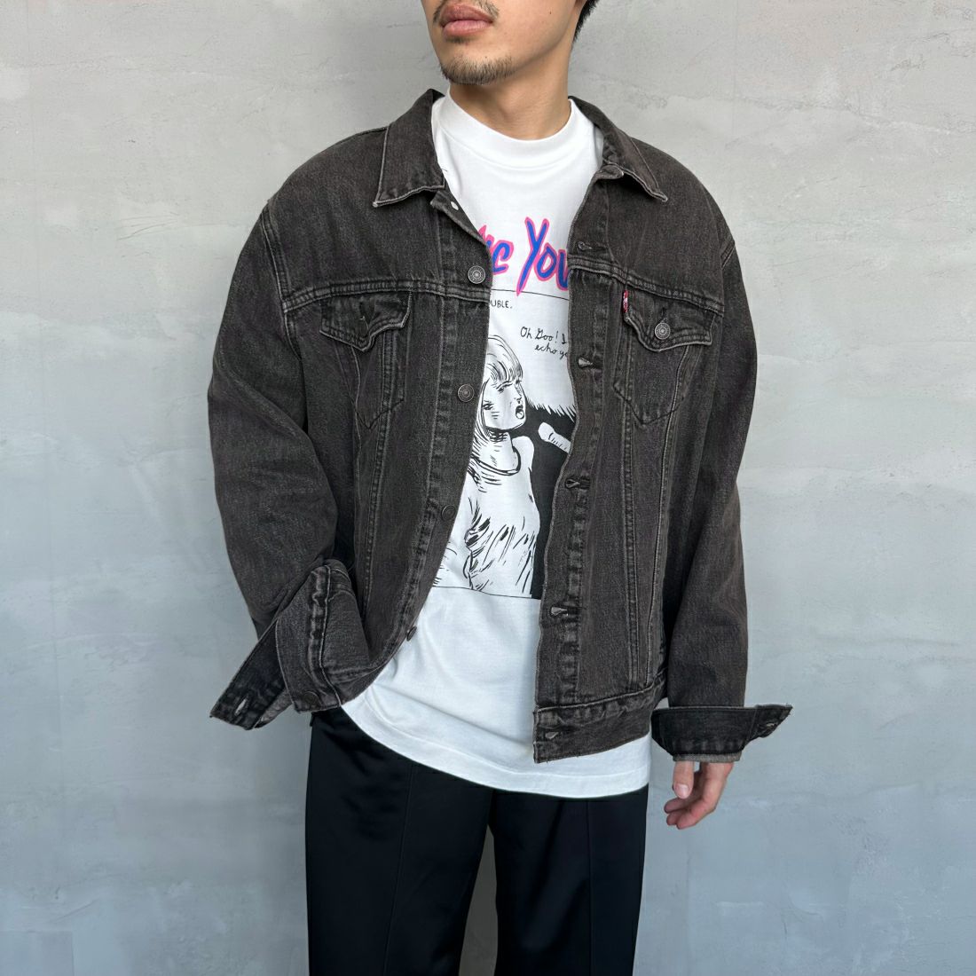 LEVI'S [リーバイス] トラッカージャケット [72334-05] 84 BLOW AW&&モデル身長：168cm 着用サイズ：L&&