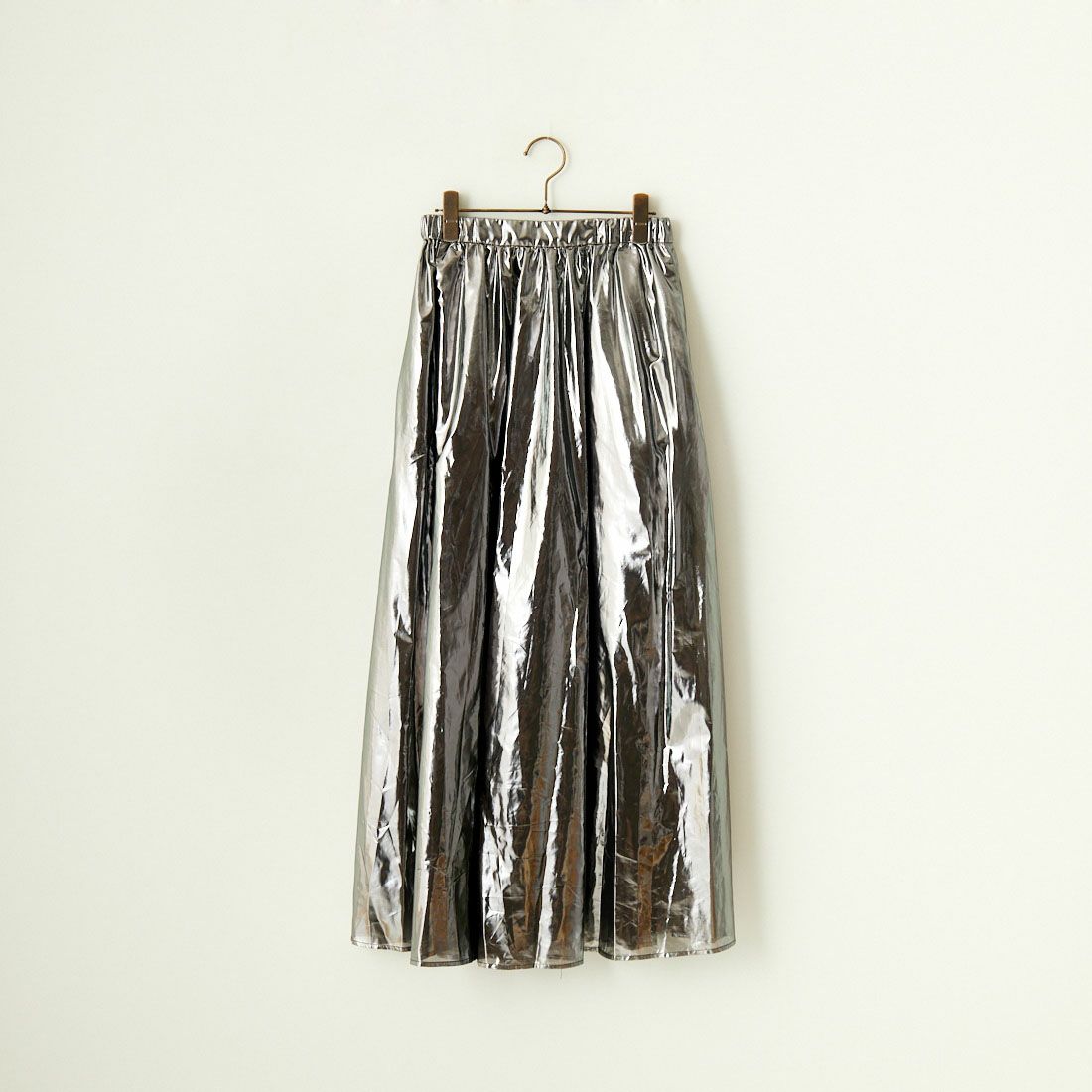 Jeans Factory Clothes [ジーンズファクトリークローズ] メタリックシフォンフレアスカート [7441337] BLACK