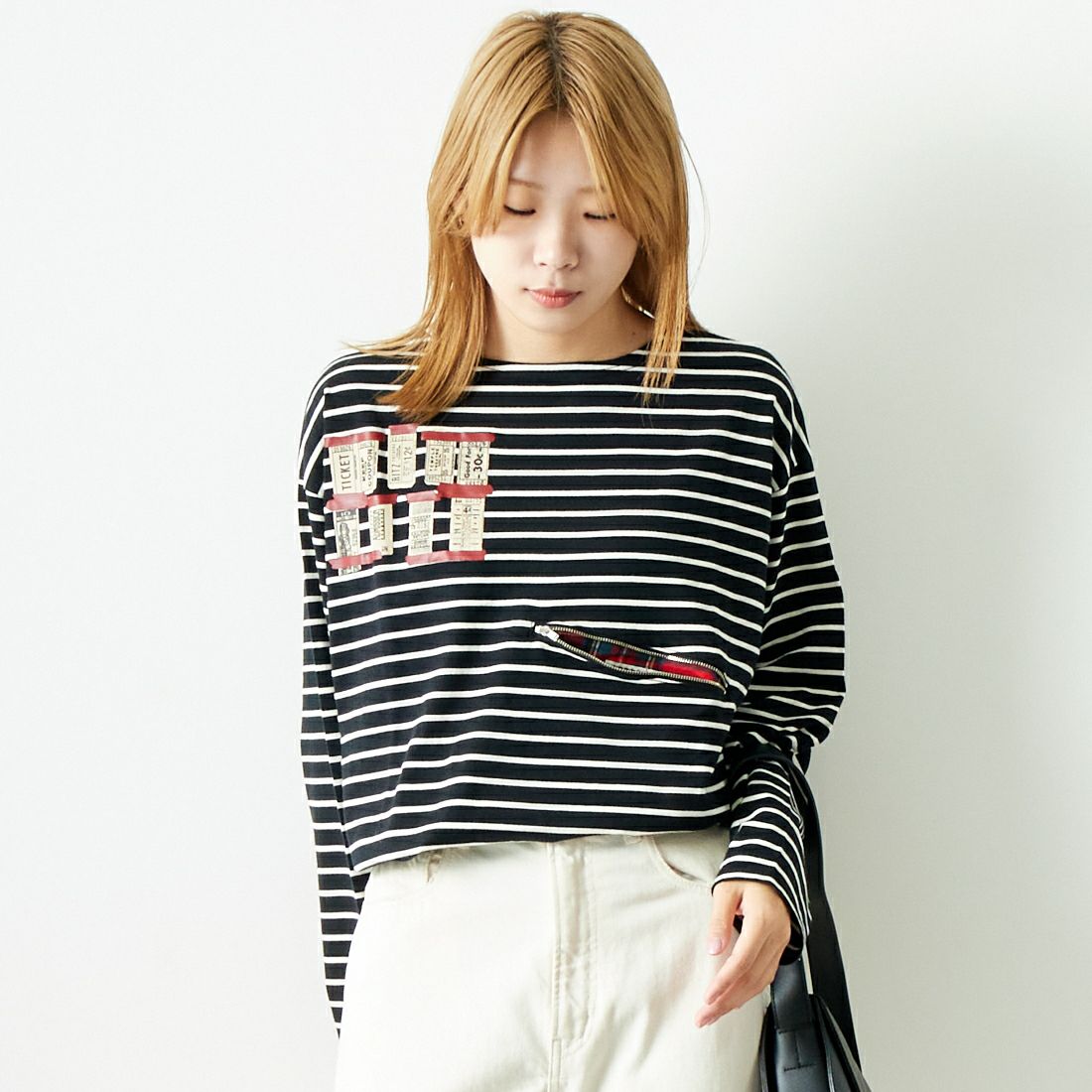 BLACK&&モデル身長：167cm 着用サイズ：S&&