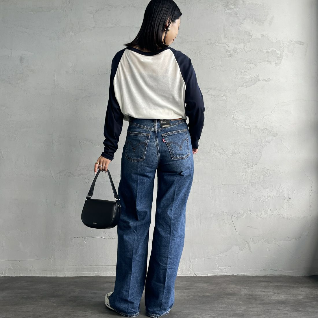 LEVI'S [リーバイス] リブケージ ワイドレッグ [A6081-00] 12 POLAR P &&モデル身長：163cm 着用サイズ：26&&