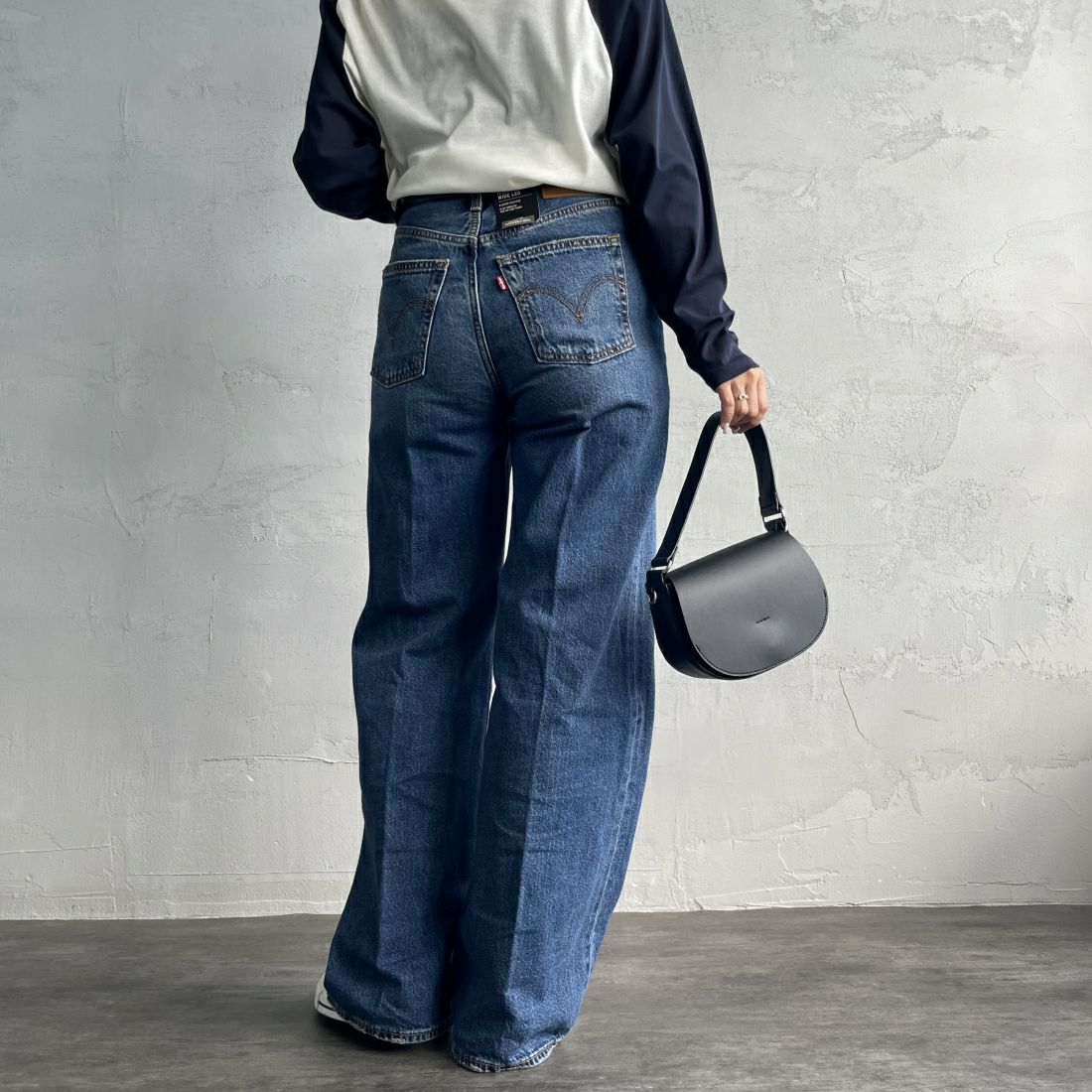 LEVI'S [リーバイス] リブケージ ワイドレッグ [A6081-00] 12 POLAR P &&モデル身長：163cm 着用サイズ：26&&