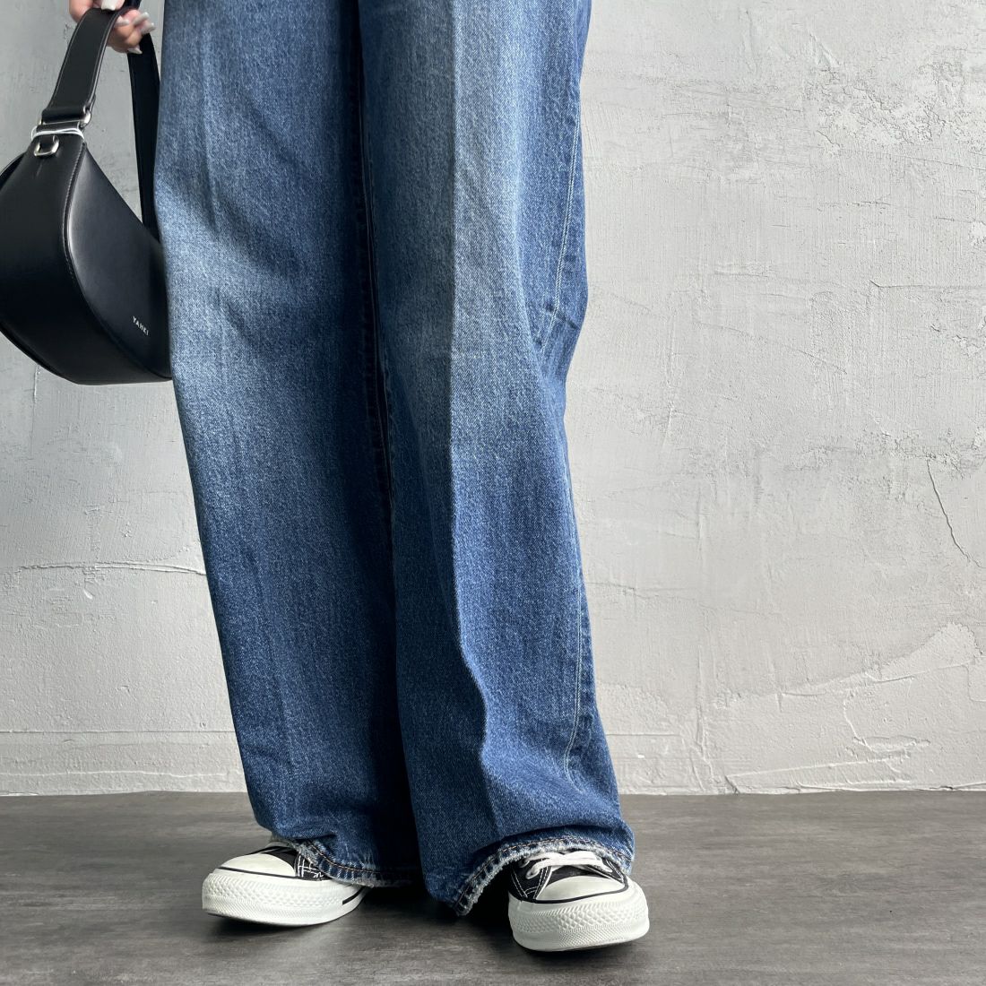 LEVI'S [リーバイス] リブケージ ワイドレッグ [A6081-00] 12 POLAR P &&モデル身長：163cm 着用サイズ：26&&