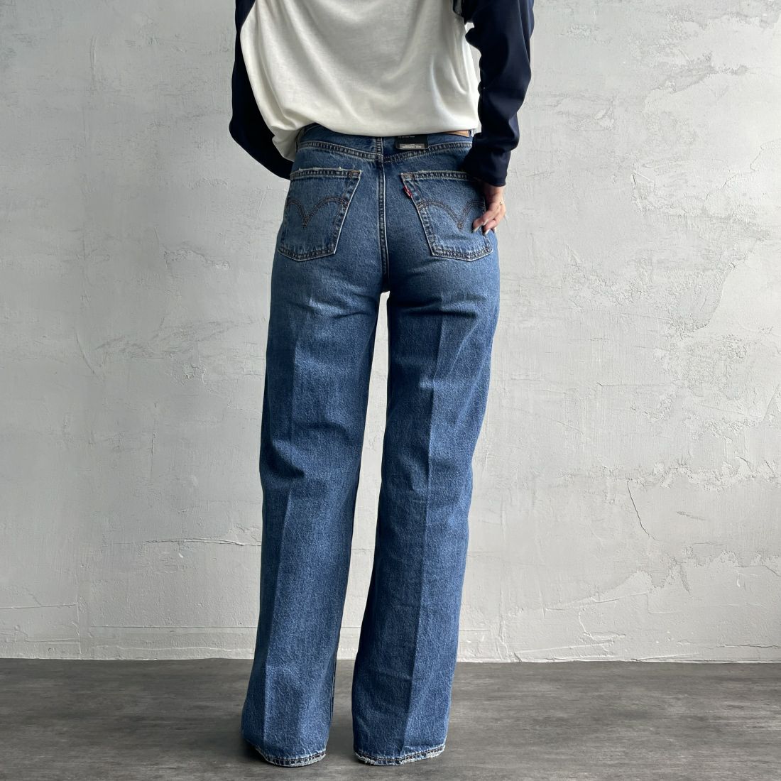 LEVI'S [リーバイス] リブケージ ワイドレッグ [A6081-00] 12 POLAR P &&モデル身長：163cm 着用サイズ：25&&