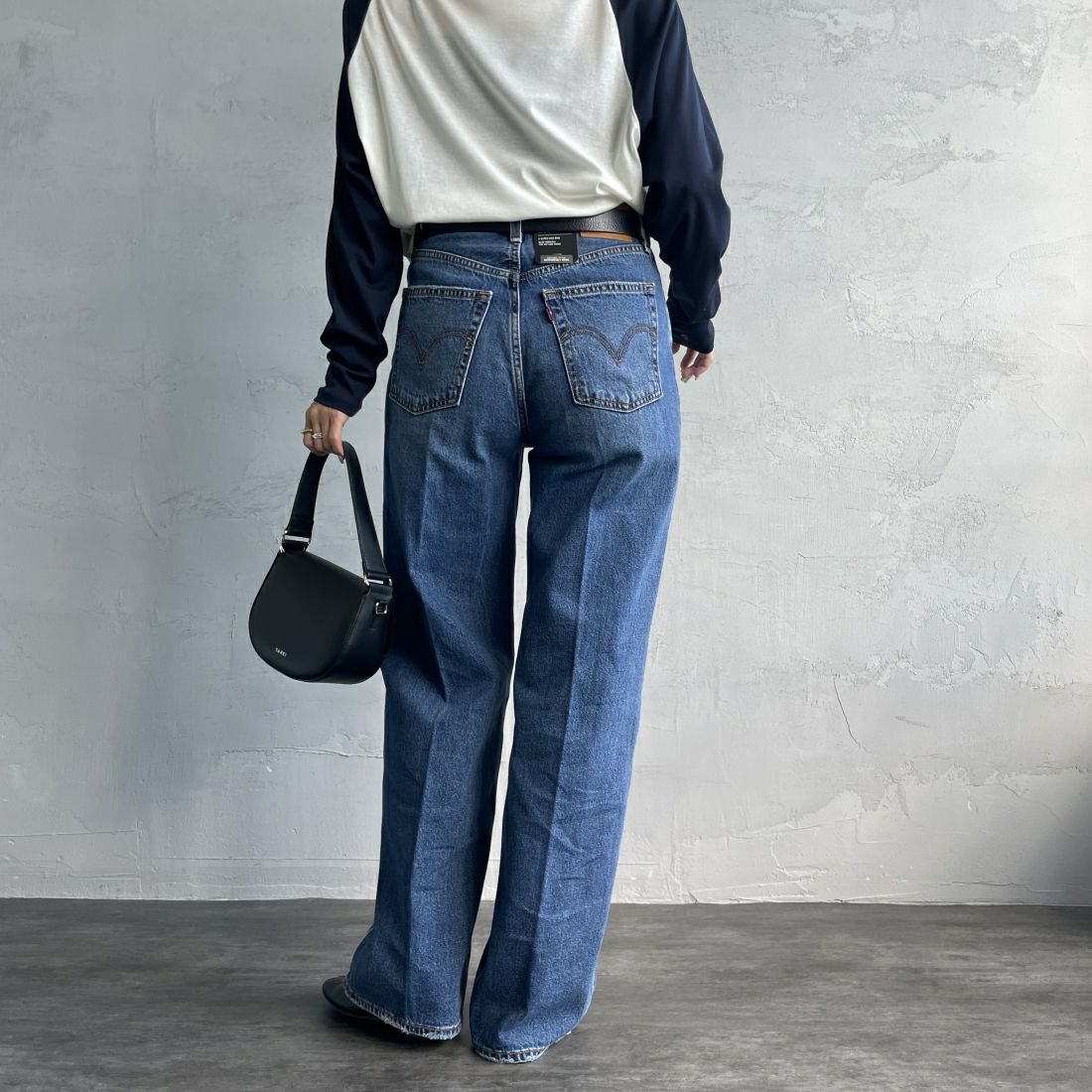 LEVI'S [リーバイス] リブケージ ワイドレッグ [A6081-00] 12 POLAR P &&モデル身長：163cm 着用サイズ：27&&