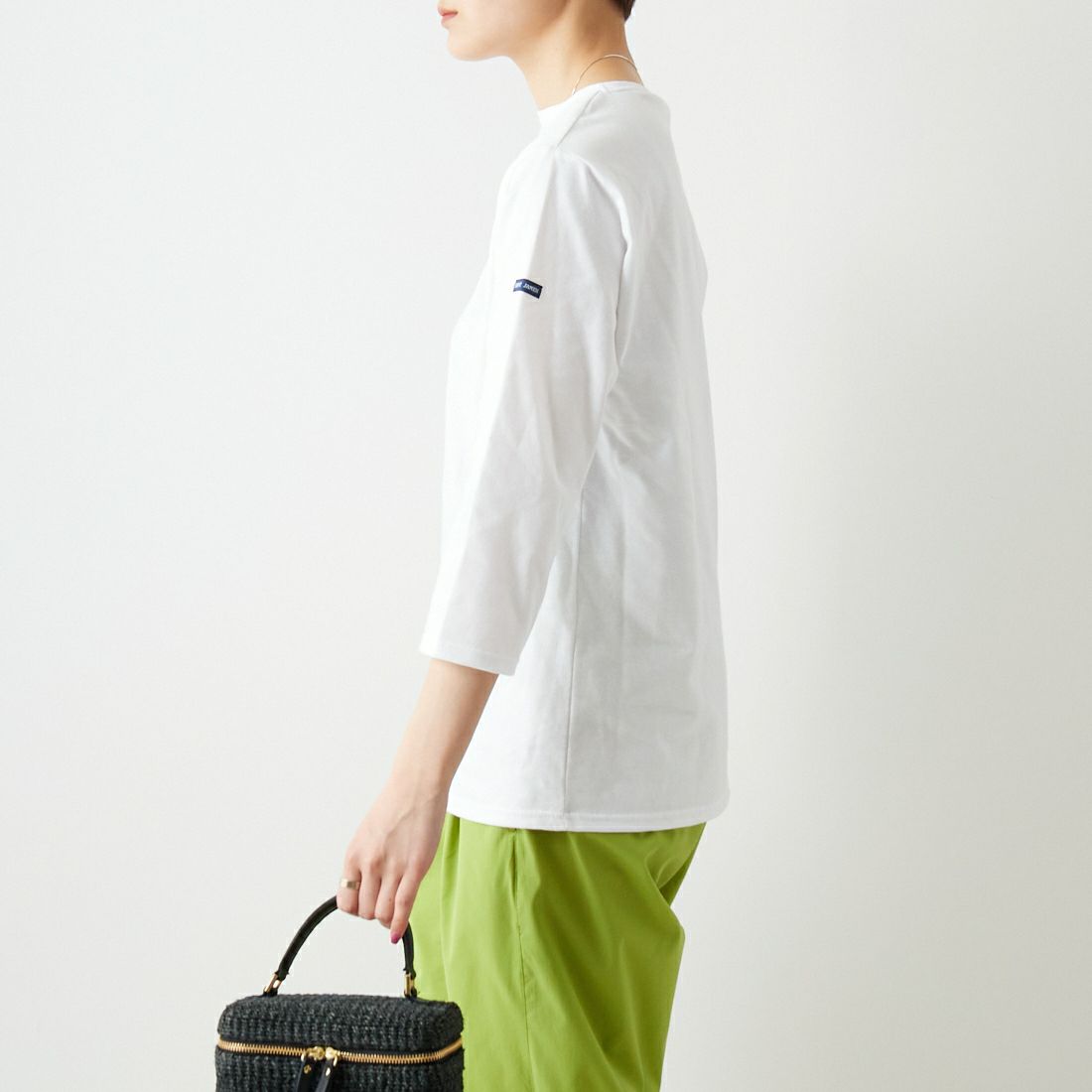 ST.JAMES [セントジェームス] MORLAIX モーレ 七分袖Tシャツ [08JC183-1] NEIGE &&モデル身長：160cm 着用サイズ：3&&