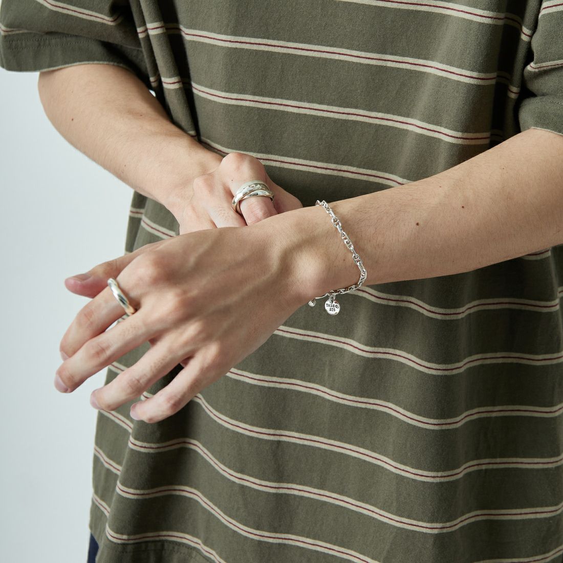 XOLO JEWELRY アンカーリンクブレスレット XOLO JEWELRY Anchor & Caviar Link Bracelet -10m