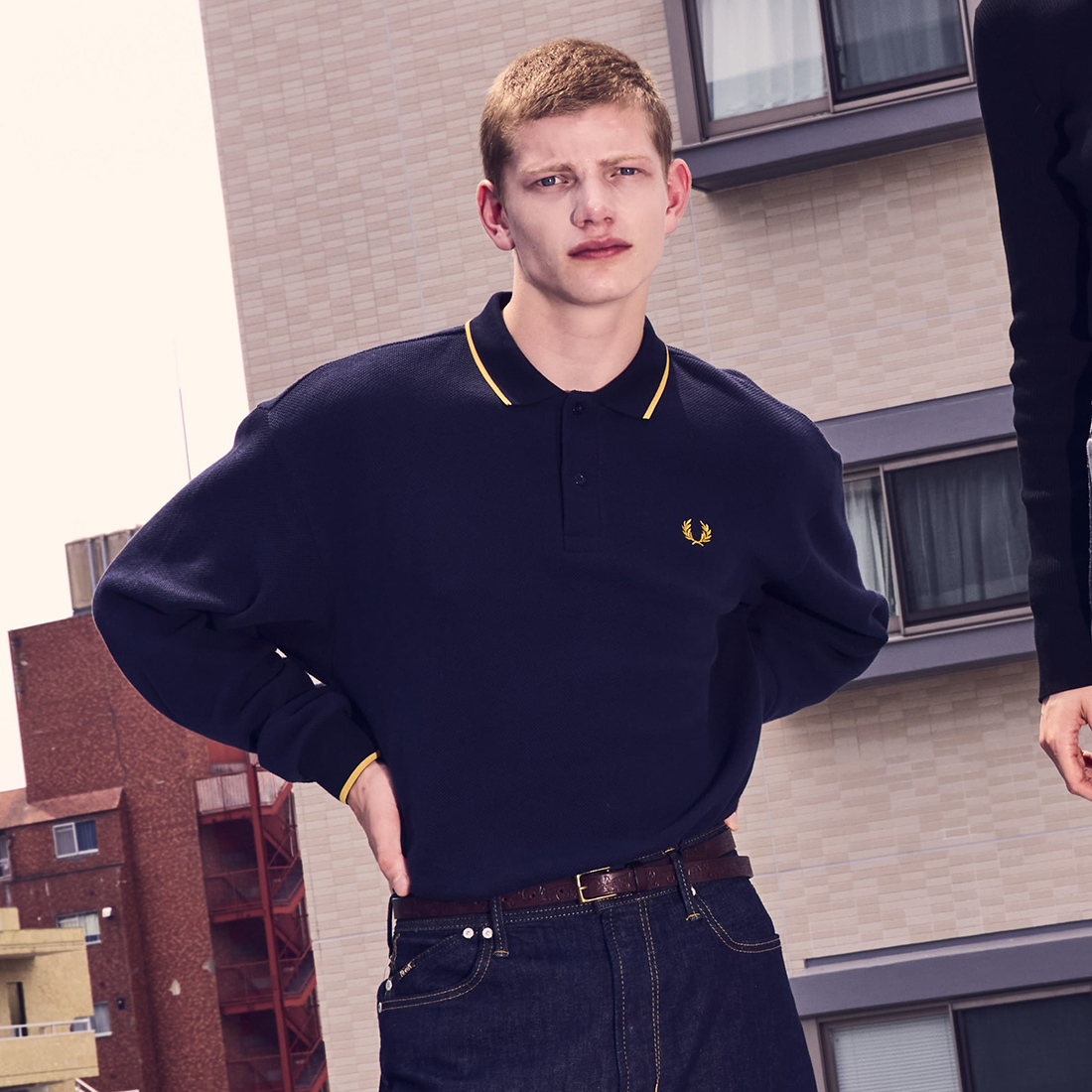 FRED PERRY [フレッドペリー] 別注 ワンポイントロゴ刺繍 ロング 