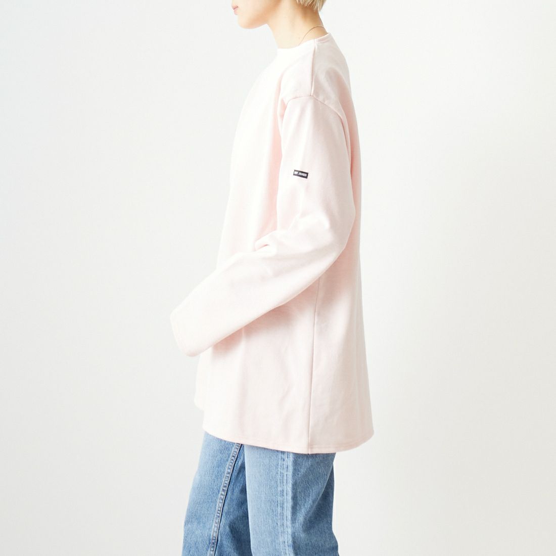ST.JAMES [セントジェームス] バスクロングスリーブTシャツ [OUESSANT-SD] DRAGEE &&モデル身長：160cm 着用サイズ：7&&