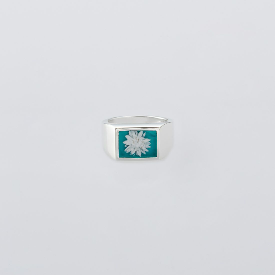 XOLO JEWELRY [ショロジュエリー] シグネットリング(Teal Flower 