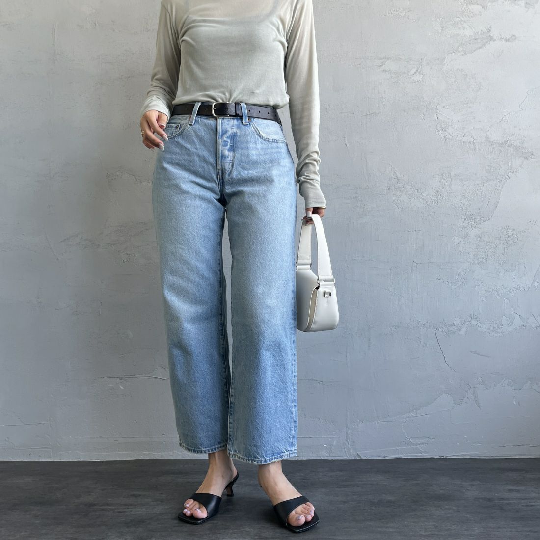 LEVI'S [リーバイス] 90S 501アンクルデニム [A9150-00] 01 BY YOUR &&モデル身長：163cm 着用サイズ：26&&