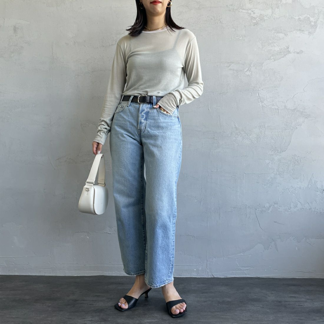 LEVI'S [リーバイス] 90S 501アンクルデニム [A9150-00] 01 BY YOUR &&モデル身長：163cm 着用サイズ：26&&