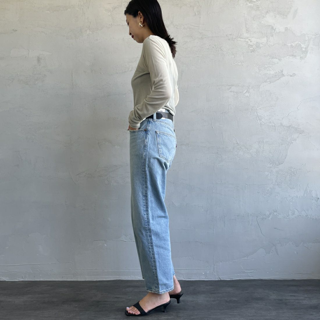 LEVI'S [リーバイス] 90S 501アンクルデニム [A9150-00] 01 BY YOUR &&モデル身長：163cm 着用サイズ：26&&
