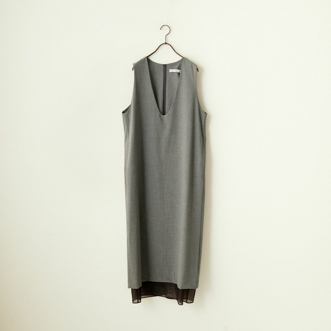 MICA&DEAL [マイカアンドディール] ディープUネックワンピース [0124304190] GRAY
