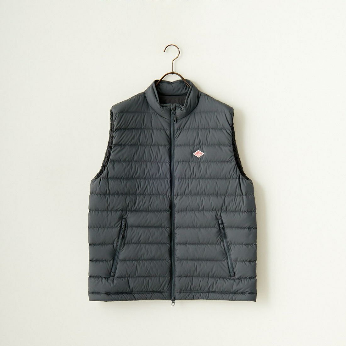 DANTON [ダントン] スタンドカラー ミドルダウンベスト [DT-A0565NRP] M.GREY