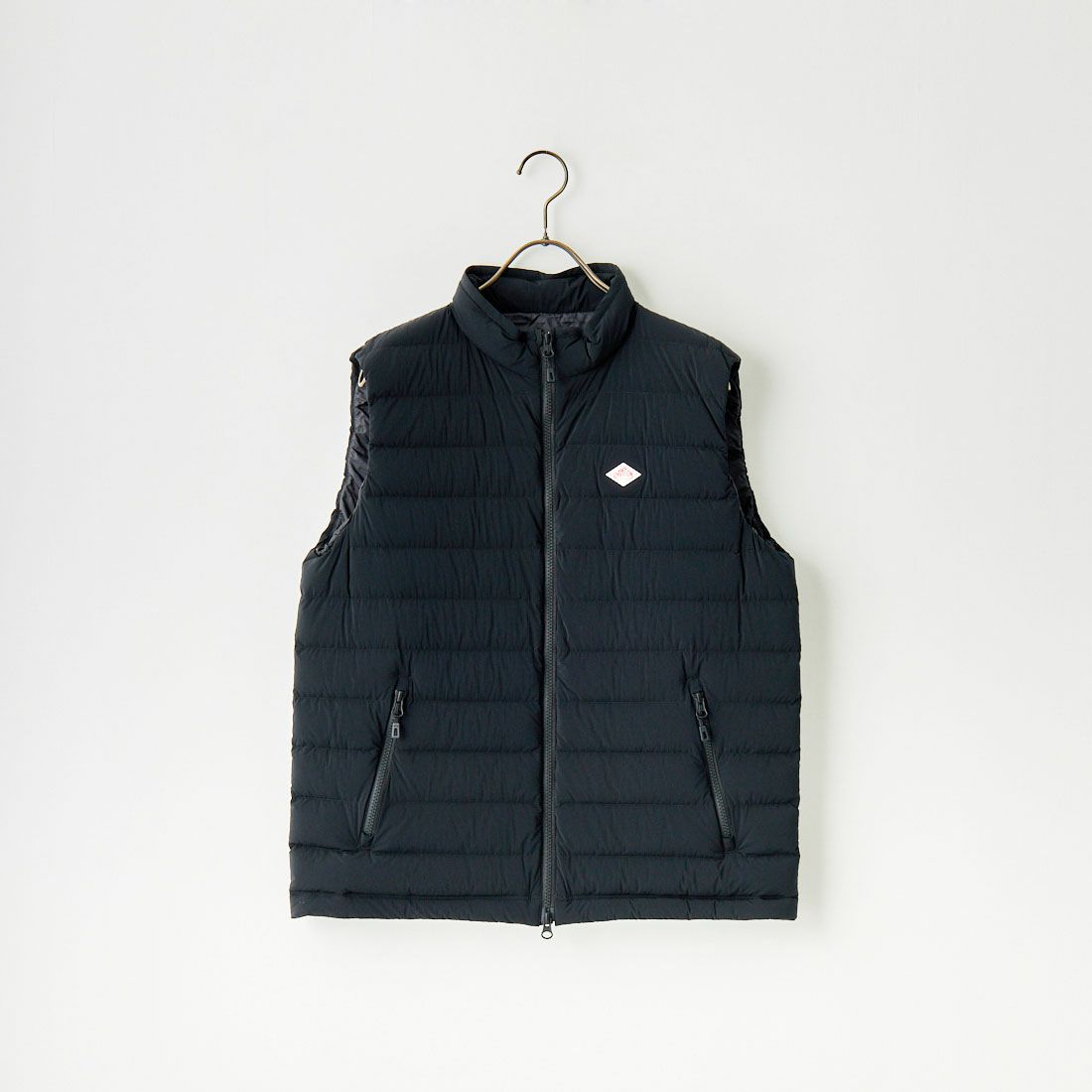 DANTON [ダントン] スタンドカラー ミドルダウンベスト [DT-A0565NRP] BLACK