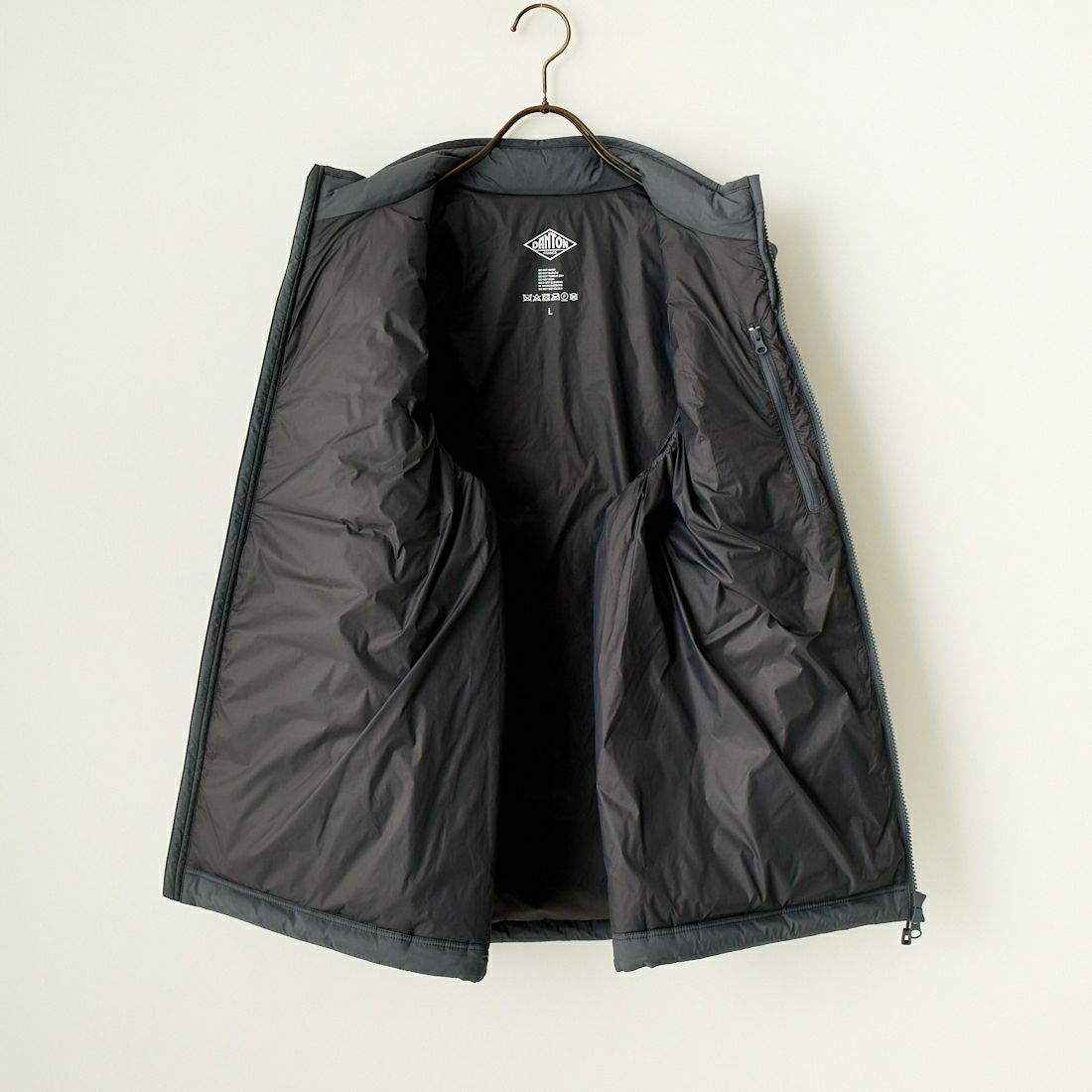 DANTON [ダントン] スタンドカラー ミドルダウンベスト [DT-A0565NRP] M.GREY