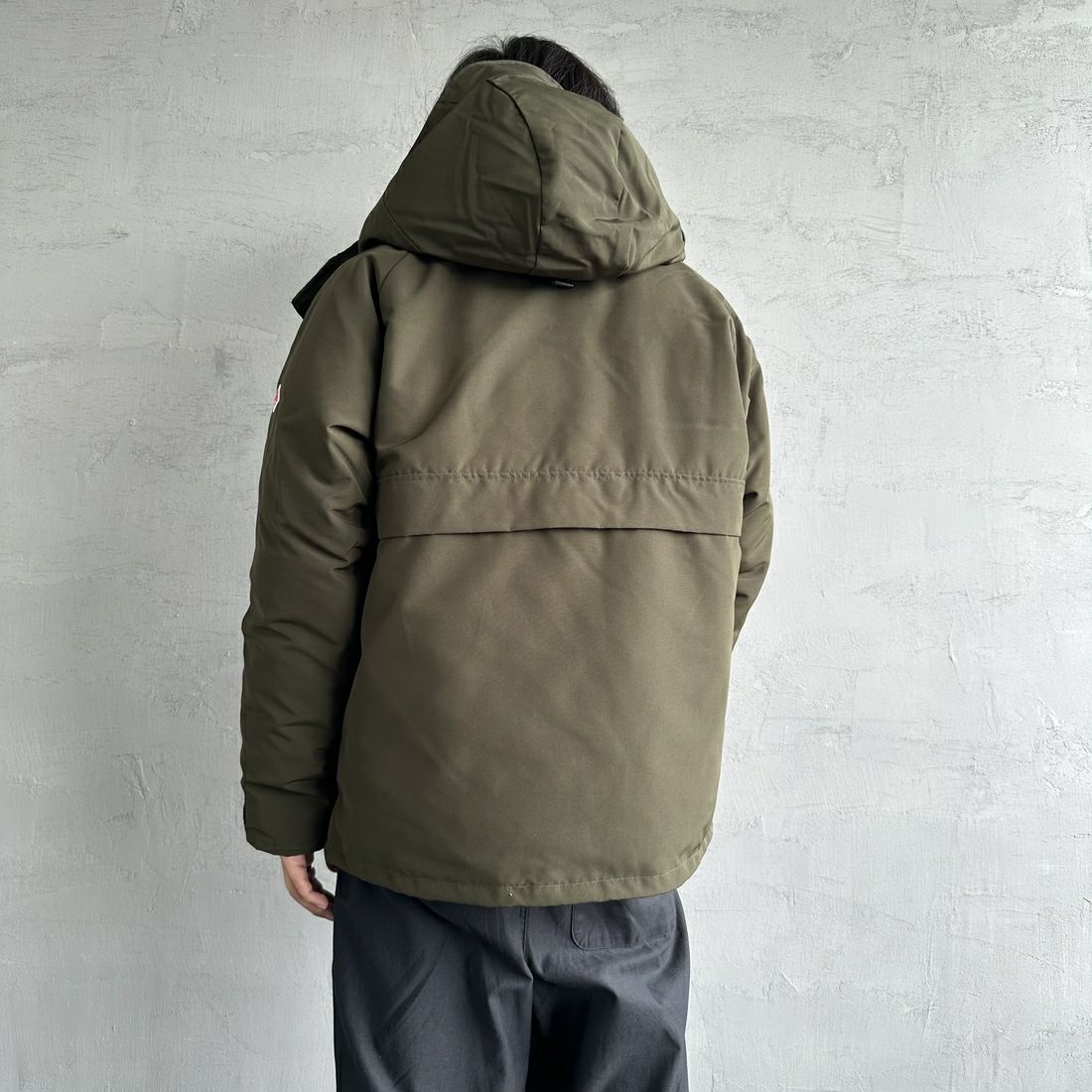 DANTON [ダントン] アーミー タッサーダウンジャケット [DT-A0030TET]	OLIVE &&モデル身長：179cm 着用サイズ：M&&