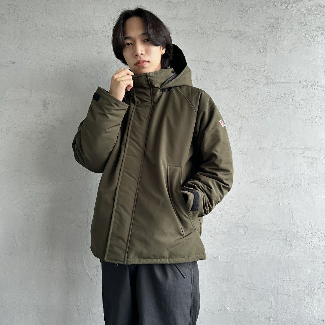 DANTON [ダントン] アーミー タッサーダウンジャケット [DT-A0030TET]	OLIVE &&モデル身長：179cm 着用サイズ：M&&