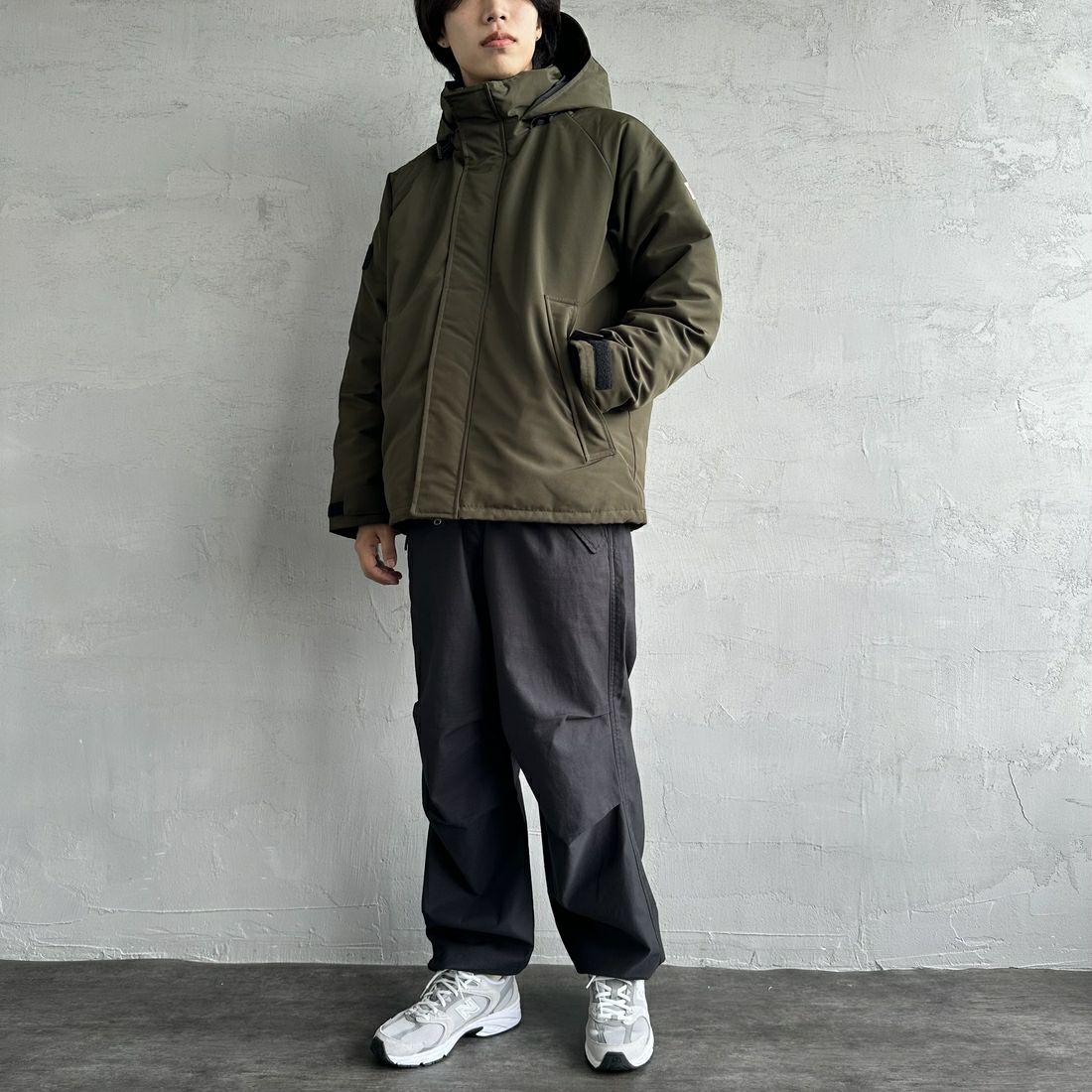DANTON [ダントン] アーミー タッサーダウンジャケット [DT-A0030TET]	OLIVE &&モデル身長：179cm 着用サイズ：M&&