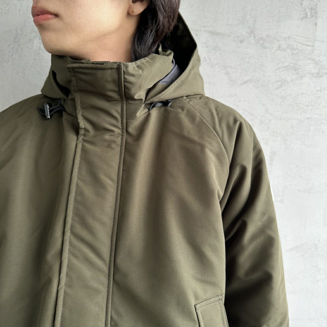 DANTON [ダントン] アーミー タッサーダウンジャケット [DT-A0030TET]	OLIVE &&モデル身長：179cm 着用サイズ：M&&