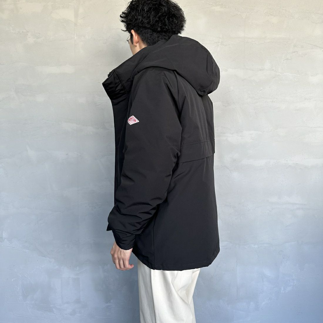 DANTON [ダントン] アーミー タッサーダウンジャケット [DT-A0030TET] BLACK &&モデル身長：168cm 着用サイズ：L&&