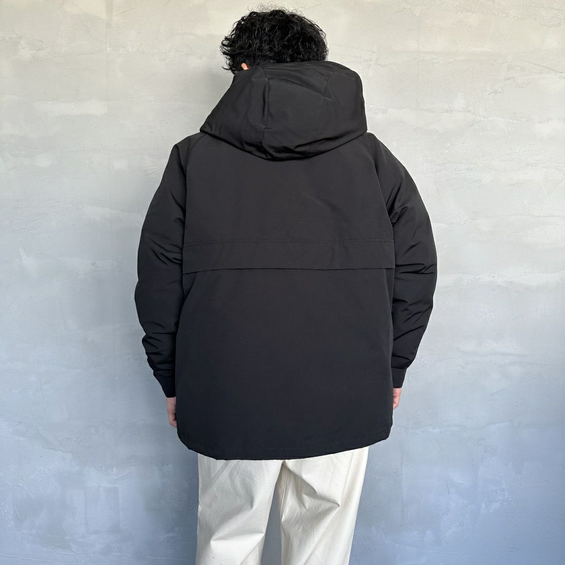 DANTON [ダントン] アーミー タッサーダウンジャケット [DT-A0030TET] BLACK &&モデル身長：168cm 着用サイズ：L&&
