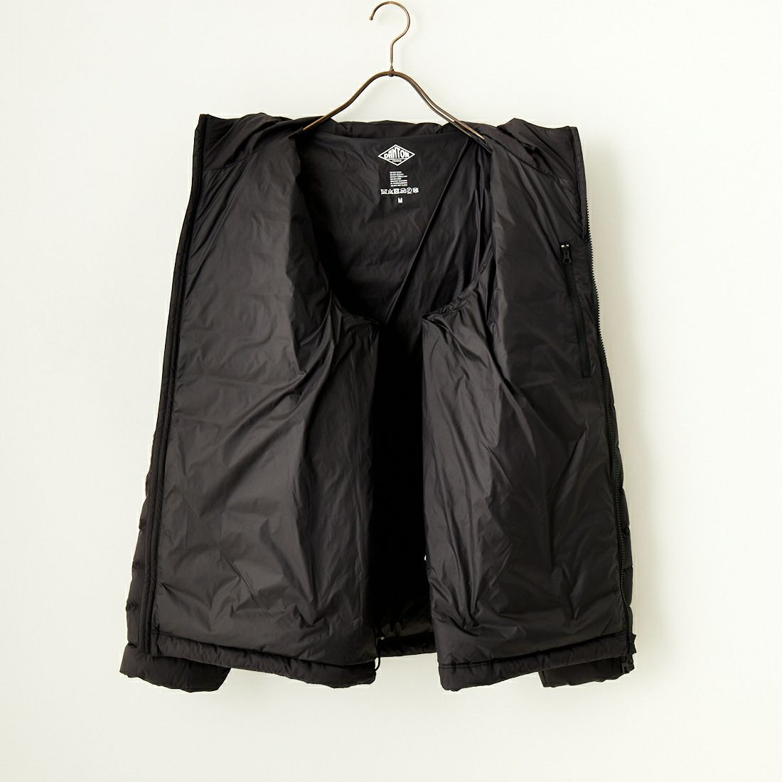 DANTON [ダントン] ミドルダウンフードジャケット [DT-A0564NRP] BLACK