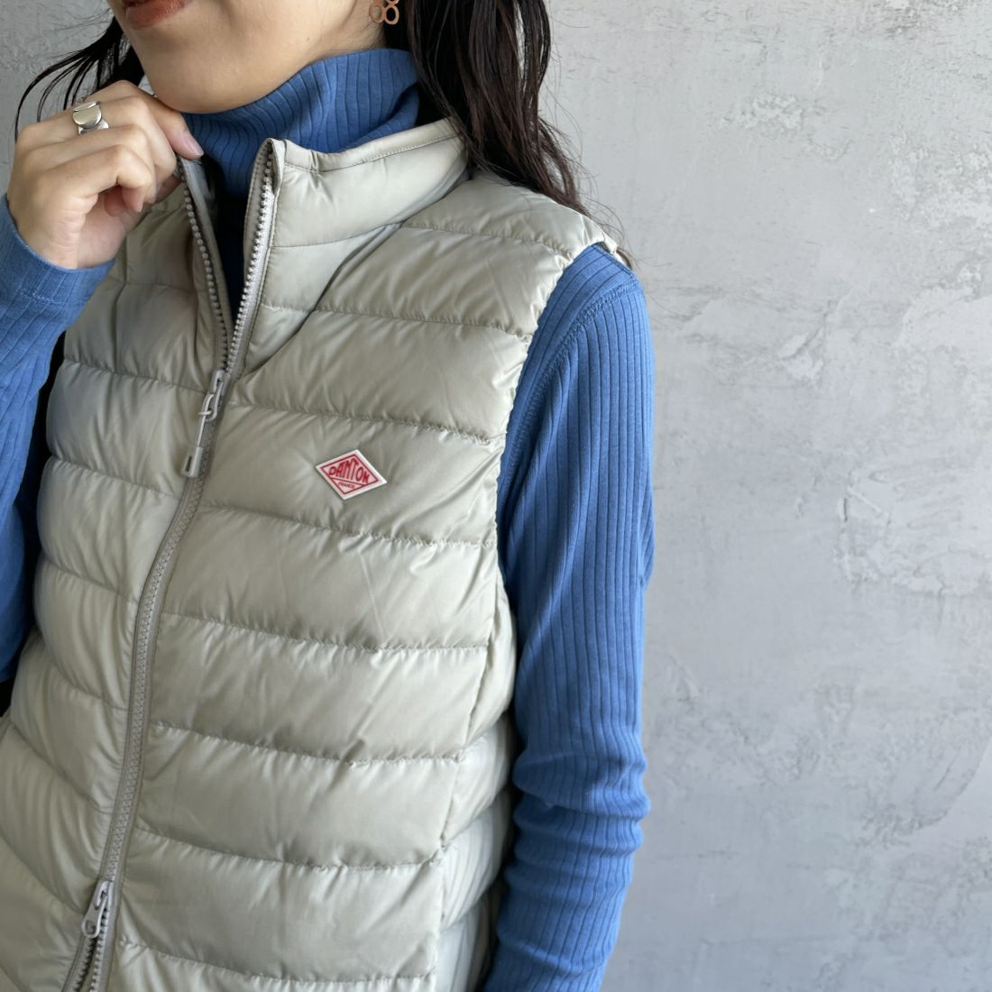 DANTON [ダントン] スタンドカラー ミドルダウンベスト [DT-A0550NRP