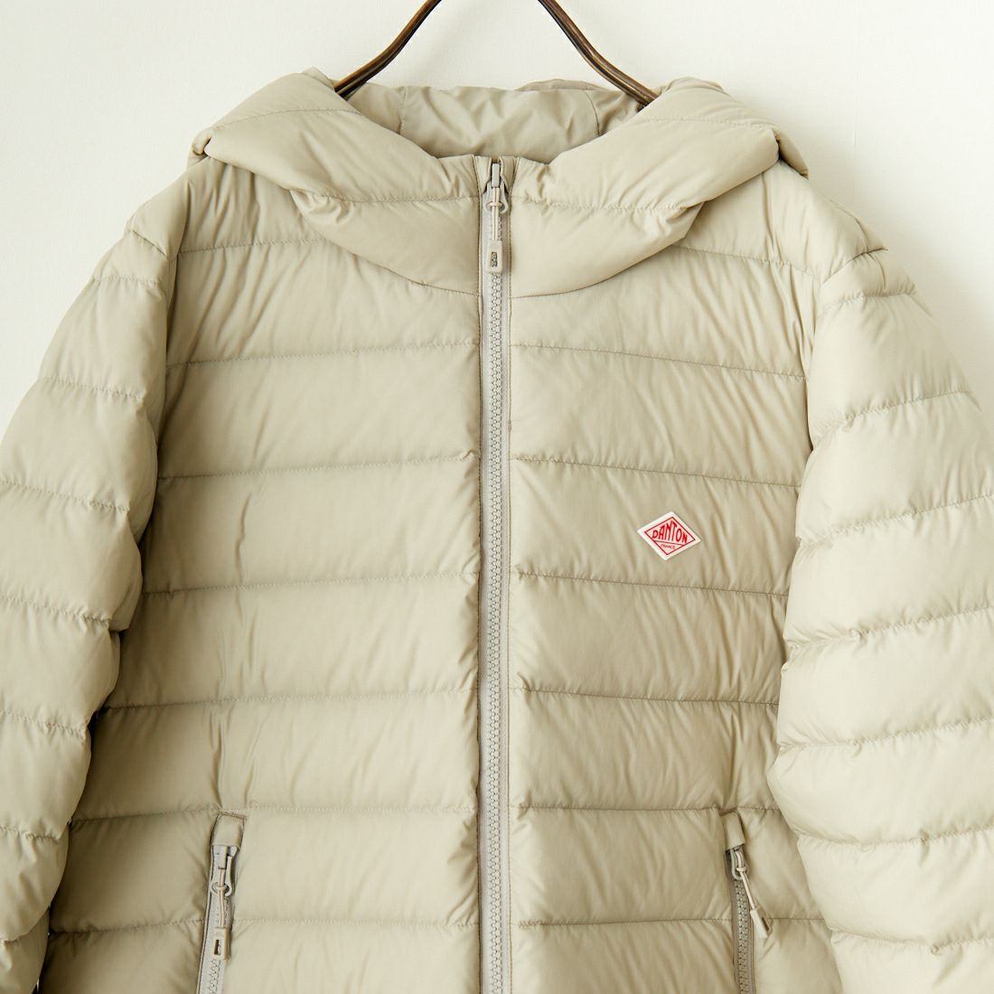 DANTON [ダントン] ミドルダウンフードジャケット [DT-A0563NRP] GREIGE