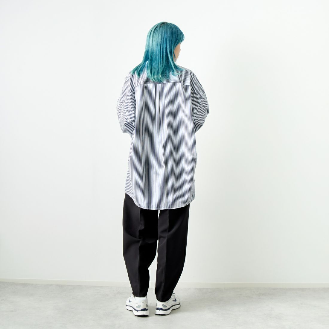 USINE [ユジーヌ] タックパンツ [2430302] BLACK &&モデル身長：167cm 着用サイズ：1&&