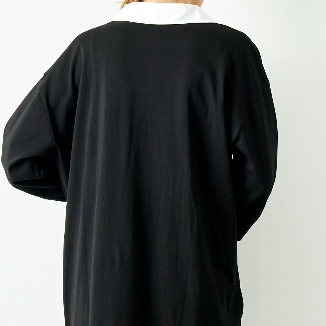 Jeans Factory Clothes [ジーンズファクトリークローズ] ラガーワンピース [143613] 09 ﾌﾞﾗｯｸ