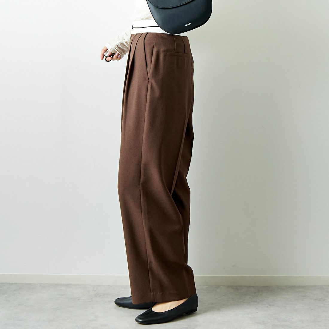 Jeans Factory Clothes [ジーンズファクトリークローズ] マーベルトパンツ [21243073] 037 ﾌﾞﾗｳﾝ &&モデル身長：167cm 着用サイズ：38&&