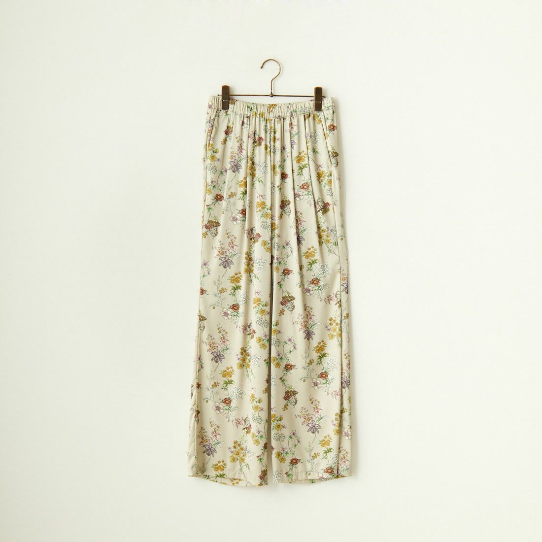 Jeans Factory Clothes [ジーンズファクトリークローズ] フラワープリントサテンパンツ [21243052] 033 ﾍﾞｰｼﾞｭ